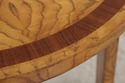 L74413: MAITLAND SMITH Round Art Deco Burl Wood En