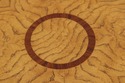 L74413: MAITLAND SMITH Round Art Deco Burl Wood En