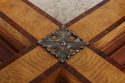 L74413: MAITLAND SMITH Round Art Deco Burl Wood En