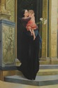 F74432: Large Framed Oil Painting On Canvas - Woma