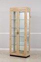 74435: Burl Ash Campaign Curio Cabinet by DREXEL H