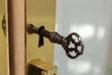 74435: Burl Ash Campaign Curio Cabinet by DREXEL H