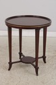 74458: BAKER Burl Walnut Mahogany Round Lamp Table