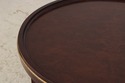 74458: BAKER Burl Walnut Mahogany Round Lamp Table