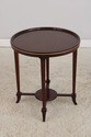 74458: BAKER Burl Walnut Mahogany Round Lamp Table