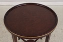 74458: BAKER Burl Walnut Mahogany Round Lamp Table