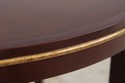 74458: BAKER Burl Walnut Mahogany Round Lamp Table