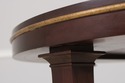 74458: BAKER Burl Walnut Mahogany Round Lamp Table
