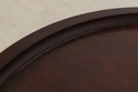 74458: BAKER Burl Walnut Mahogany Round Lamp Table