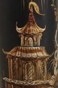 74470: Black Lacquered Italian Chinoiserie Pedesta