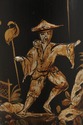 74470: Black Lacquered Italian Chinoiserie Pedesta