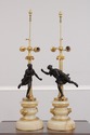 F74501: Vintage French Empire Pair Of Figural Bron