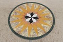 F74540: Stunning Vintage Pietra Dura Round Marble 