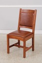 74572: Set of 4 STICKLEY Mission Cherry Leather Di