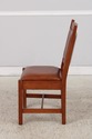 74572: Set of 4 STICKLEY Mission Cherry Leather Di