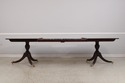 L74573: STICKLEY Mahogany Double Pedestal Dining T