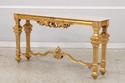 74584: Rococo Style Gilt & Gold Marble Top Console