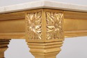 74584: Rococo Style Gilt & Gold Marble Top Console