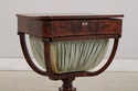 F74588: Antique English 19th Century Mahogany Sewi