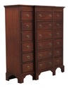 74617: LEXINGTON Mahogany 18 Drawer Chest