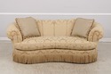 74635: CENTURY Channel Back Upholstered Damask Sof