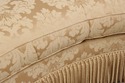 74635: CENTURY Channel Back Upholstered Damask Sof