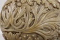 F74646: Pair UTTERMOST Acanthus Leaf Carved Urn La