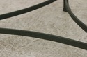 F74647: Round Iron & Glass Coffee Table w. Lion He