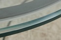 F74647: Round Iron & Glass Coffee Table w. Lion He