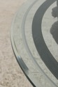 F74647: Round Iron & Glass Coffee Table w. Lion He