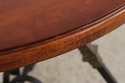 74648: Round Cherry Top Wrought Iron Base Dining O