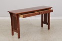 74679: STICKLEY Mission Cherry 2 Drawer Sofa Table