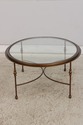 L74705: Oval Glass Top Decorator Coffee Cocktail T