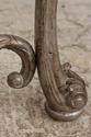 L74720: Vintage Silver Finish Glass Top Console Ta