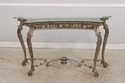 L74720: Vintage Silver Finish Glass Top Console Ta