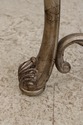 L74720: Vintage Silver Finish Glass Top Console Ta