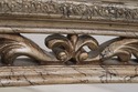 L74720: Vintage Silver Finish Glass Top Console Ta