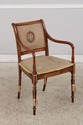L74722: Pair English Adams Style Painted Back Cane