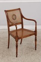 L74722: Pair English Adams Style Painted Back Cane
