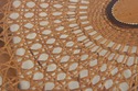 L74723: Adams Style Cane & Glass Top Paint Decorat