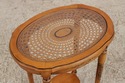 L74723: Adams Style Cane & Glass Top Paint Decorat