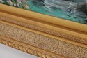 F74754: Framed Oil Painting On Canvas Harbour Scen