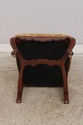 L74774: Pair French Oak Carved Wing Back Damask Ch