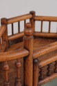 F74787: Antique Victorian Oak Stick & Ball Corner 