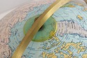 L74805: REPLOGLE Large Lighted Globe On Cherry Sta