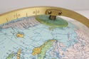 L74805: REPLOGLE Large Lighted Globe On Cherry Sta
