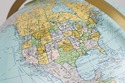 L74805: REPLOGLE Large Lighted Globe On Cherry Sta