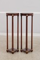 L74849: Pair Of BAKER Mahogany Round Plant Lamp St
