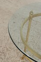 74867: Pair Of Brass & Glass Round End Tables