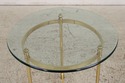 74867: Pair Of Brass & Glass Round End Tables